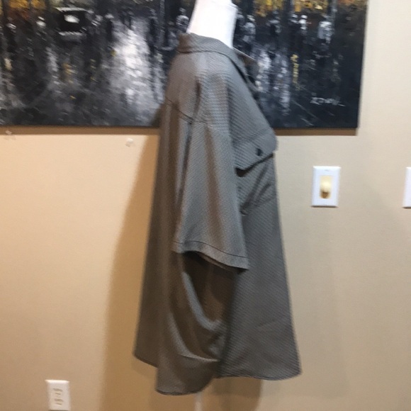 NWT  Kenneth Cole New York Techni-Cole Button Front Short Sleeve Shirt-Size 2X - Picture 3 of 7